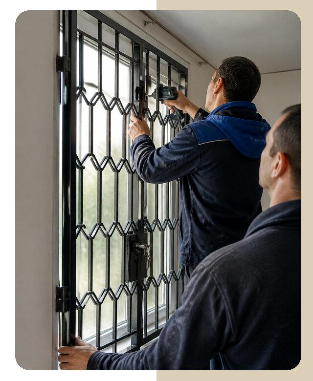 Установка распашных решеток в Краснокамске цена от 6589 р. | Дверной